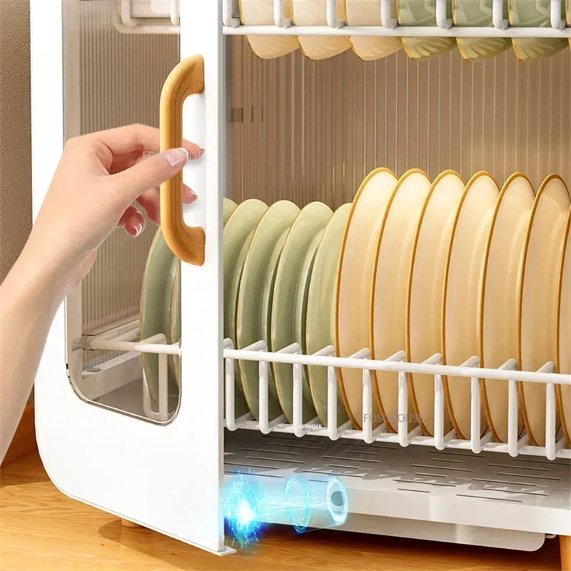 Kitchen Cabinet Cupboard Dish and Chopsticks Storage Rack Home Drain Bowl Storage Rack Countertop Small Storage Cabinets N 3