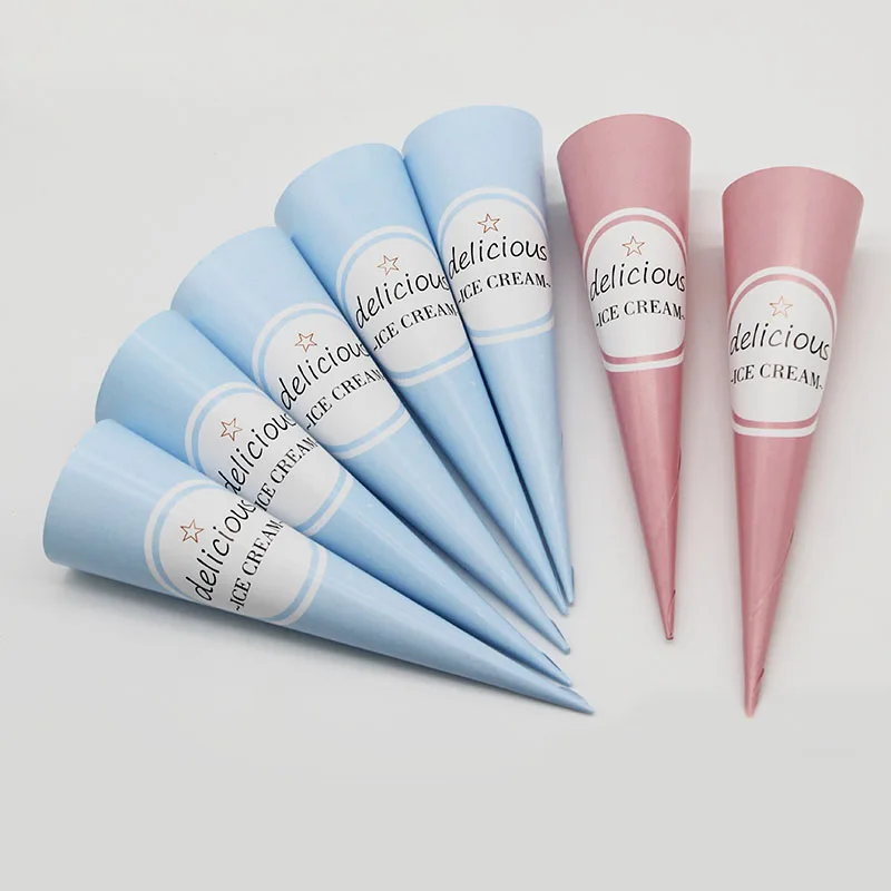 

1000pcs Ice Cream Cone Paper Sleeve Long Egg Roll Omelet Waffle Roller Holder Wrapper DIY Dessert Food Package Wrap Supplies