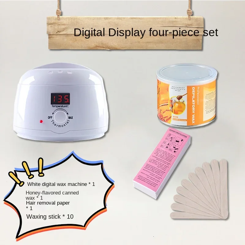 110V/220V Efficient Wax Heater for Brazilian and Can Wax Tear Off Soft for Full Body Hair Removal, Perfect Men and Women