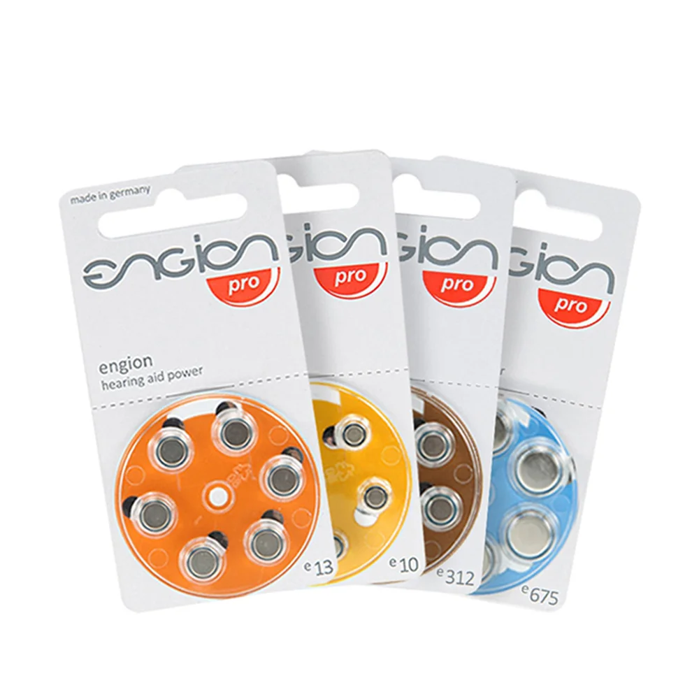 

Аккумуляторы для слуховых аппаратов Engion a10 A312 13A ZA10 E675 E10 e13 PR41, 60 шт.