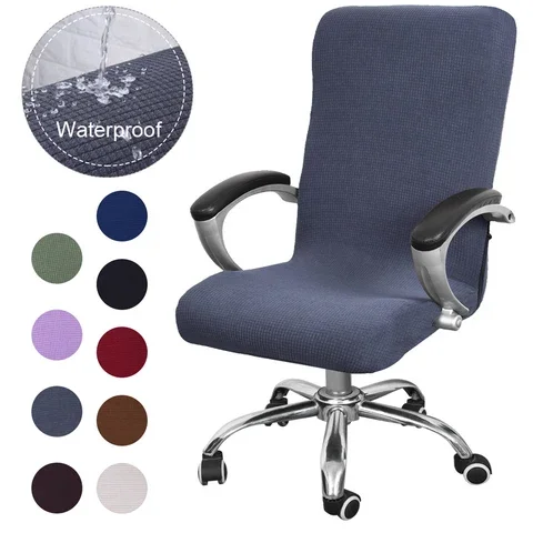 

Waterproof & Spandex Armchair Chair Covers 3 Size S M L Stretch Office Computer Seat Chair Cover Slipcover Gamer Seat Protector
