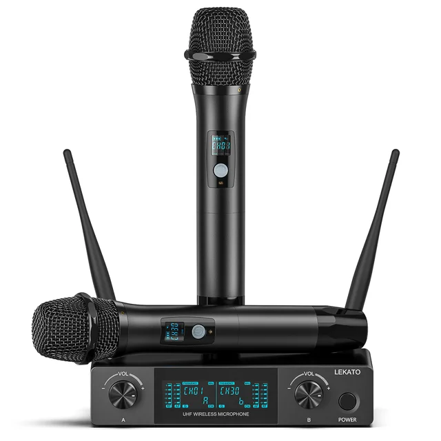 LEKATO ワイヤレスマイクシステム BKW-12 Amazon.com: LEKATO Wireless Microphone Rechargeable Wireless