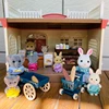 1/12 Simulation Forest Rabbit Family Dollhouse Critters IceCream Bakery Fruit Flower Handbag Shop Accessories Toy for girls Gift 2