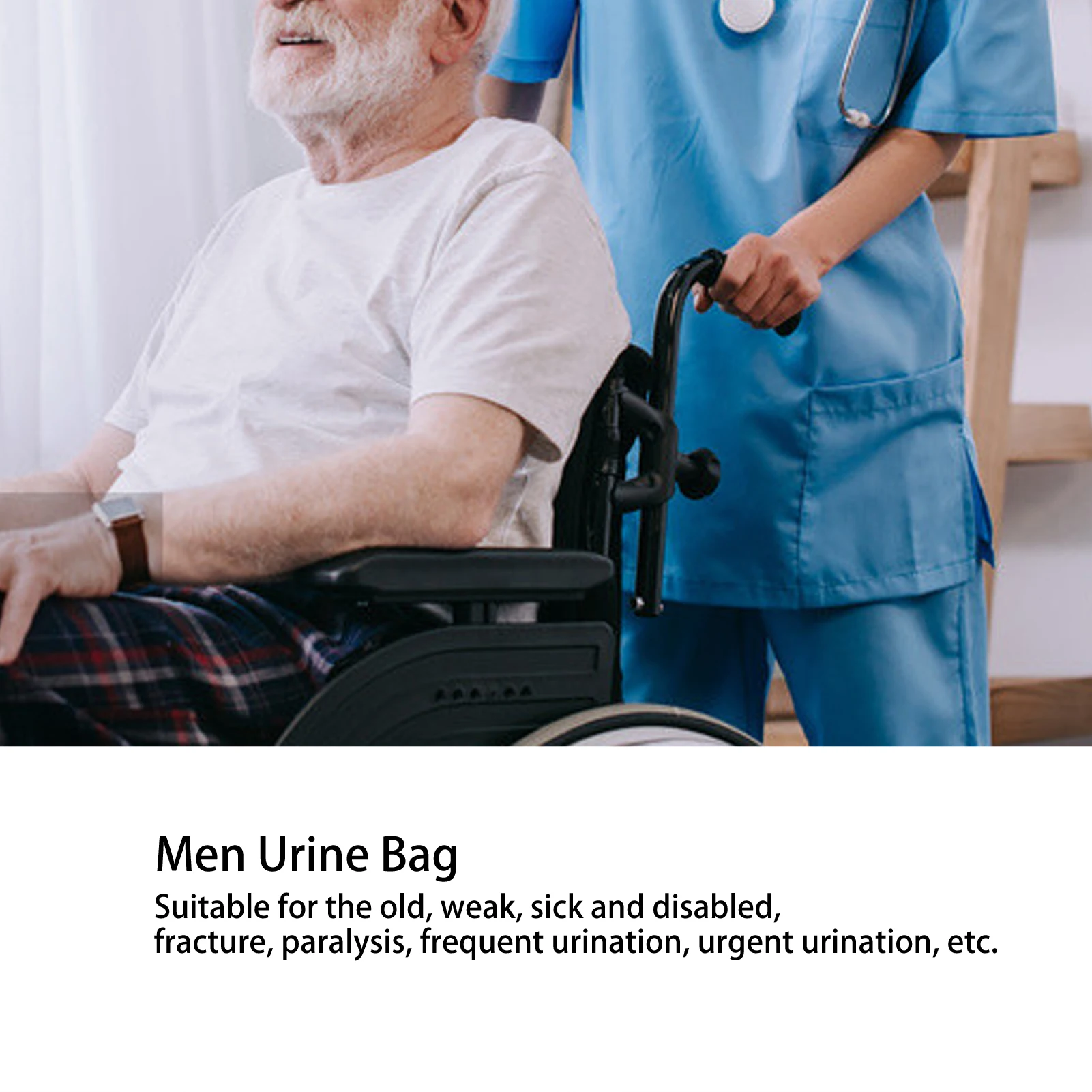 Men Urinal 1000ml Male Urination Device Funnel Urine Collector Bag For Elderly Bedridden Patient portable urinal male urine collector
