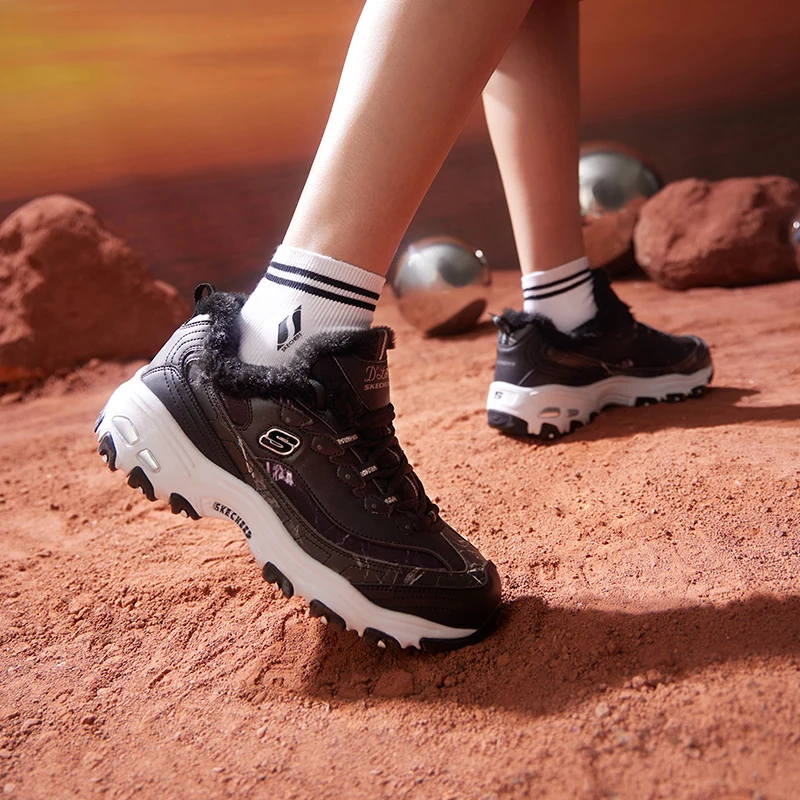 

Ботинки Skechers de lites 1,0 с низким верхом, Женские флисовые ботинки