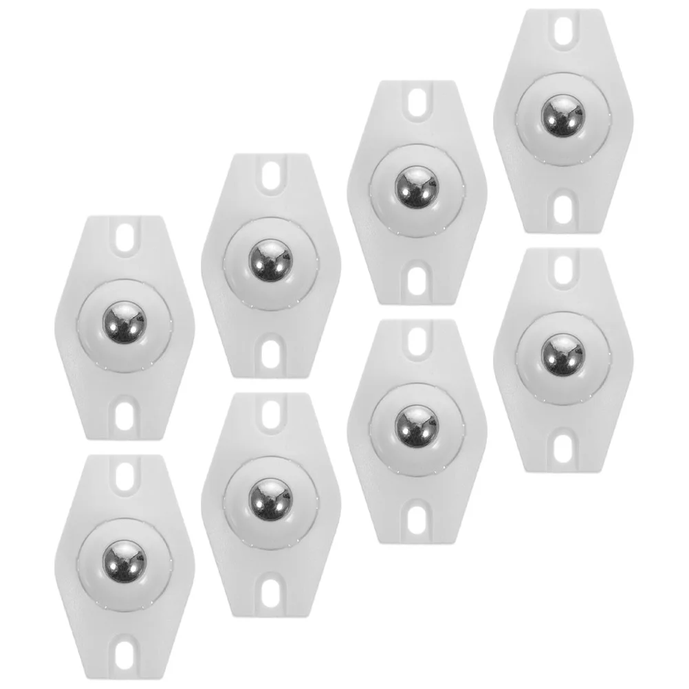 

8 Pcs Self Adhesive Casters Sticky Pulley Small Appliance Wheels Mini Universal Furniture Rotation Metal for Swivel