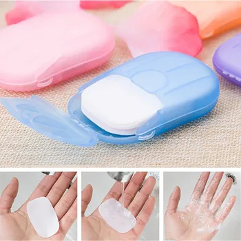 Portable Soap Paper Disposable Travel Camping Mini Cleaning Soaps for Washing Cleaning Hand for Outdoor Hiking Outdoor Supplies 1