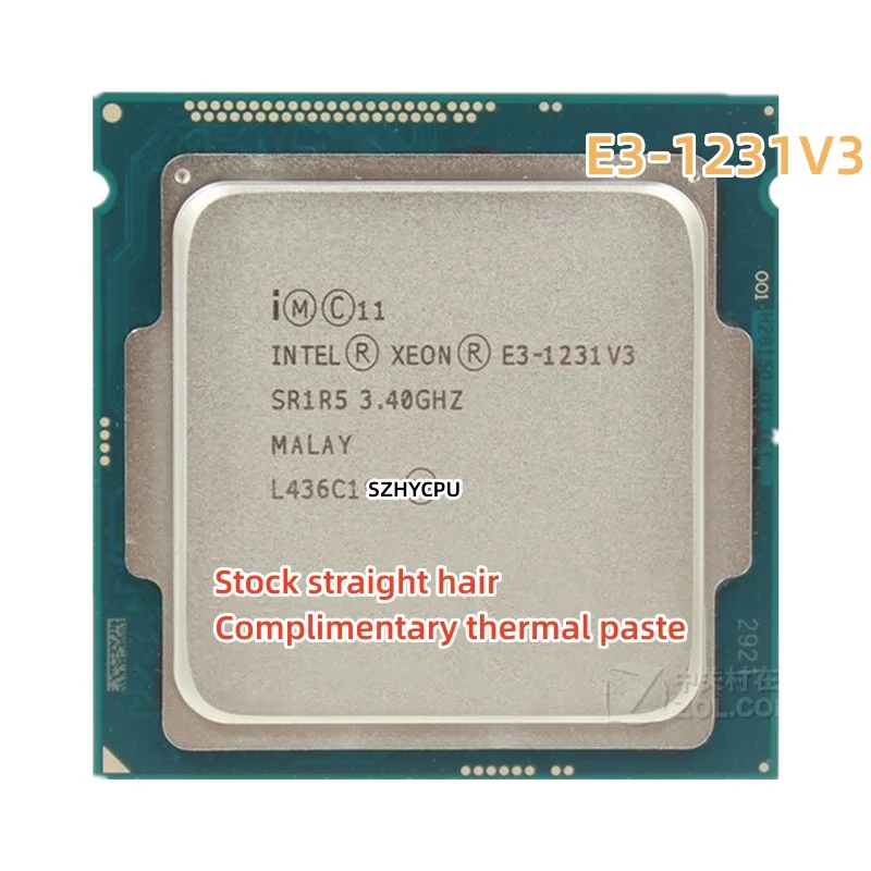Used Intel Xeon E3 1231 v3 E3 1231v3 3.3GHz QuadCore CPU Processor 8M