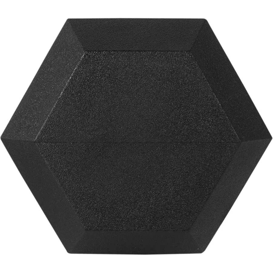 60LB (2 X 60LB) Rubber Coated Solid Steel Cast-Iron Pair Dumbbells, Rubber Hex Dumbbells, Hex Weights Dumbbells for Muscle Tonin