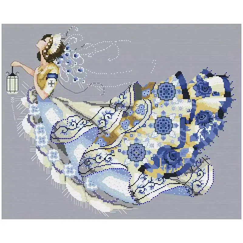 Nightingale Fairy Patterns Counted Cross Stitch Kits 11CT 14CT DIY Embroidery Needlework Home Decor Gifts cross stitch kit