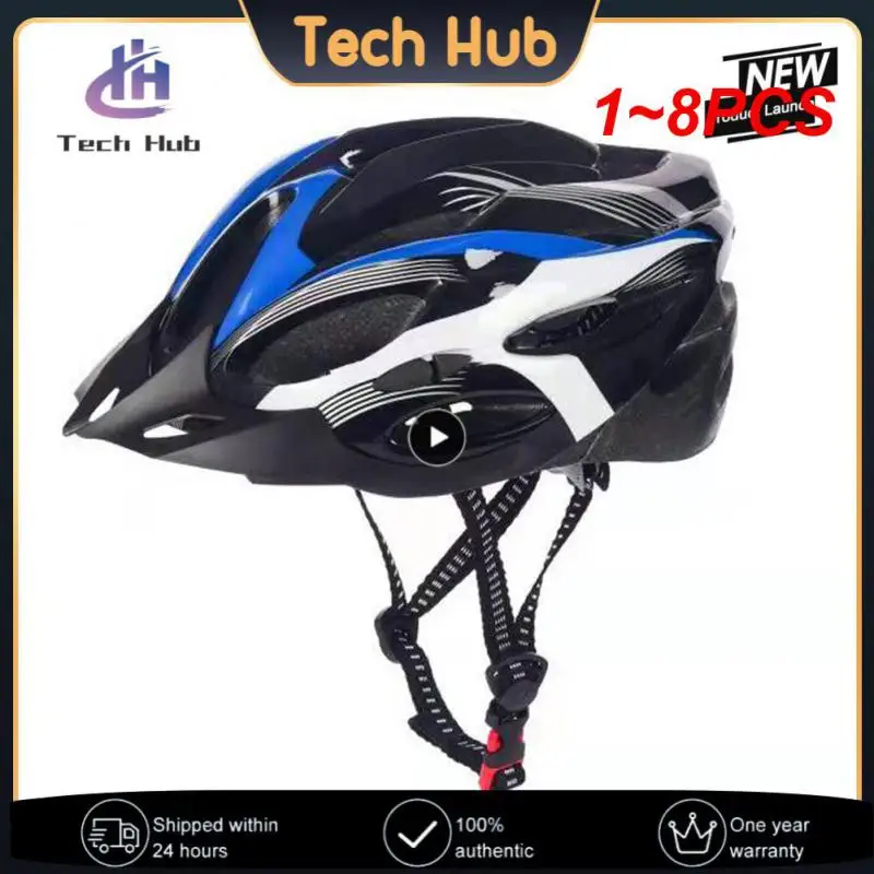 

1~8PCS Men Women Helmet Ultra-light Carbon Fiber Texture Mountain Bike Helmet Adult Bike Safety Helmet Riding Equipment