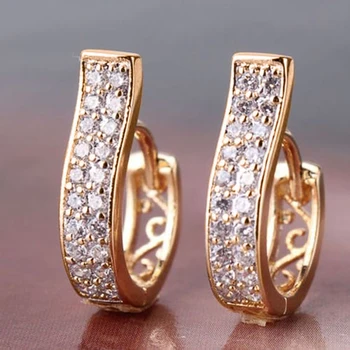 Irregular Gold Hoop Earrings – Unique Hollow Design Wedding & Party Jewelry