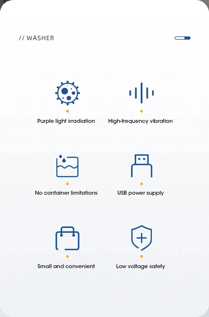 Description Picture 2 of itemVegetable and Fruit Cleaning Machine Multi Functional Cleaner Mini Kitchen Vegetable High-frequency vibration Cleaning Machine