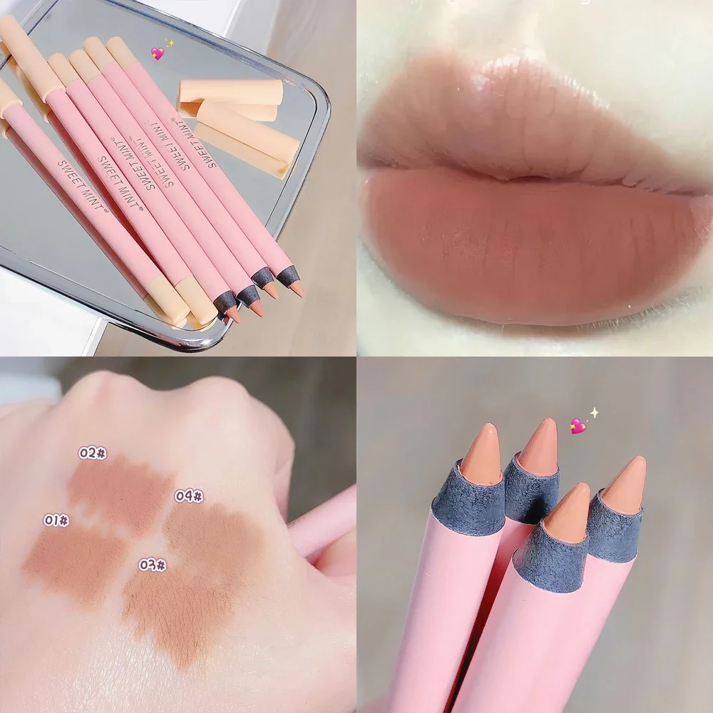 3D Lips Matte Lip Liner Lipstick Pen Long Lasting Non-stick Cup Waterproof Smooth Soft Velvet Lipliner Pencil Makeup Cosmetics lip liner lip liner pencil lipliner pencil lipstick pencil