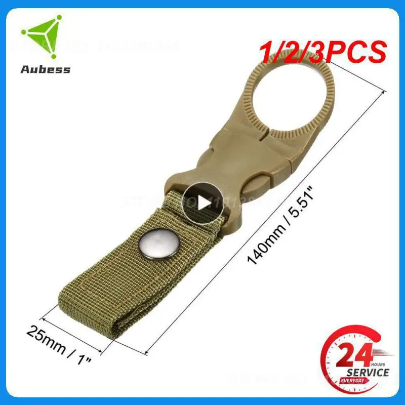 

1/2/3PCS clasp molle attach Buckle Holder tool webbing backpack Hanger Hook Carabiner Water Bottle clip hang camp hike outdoor