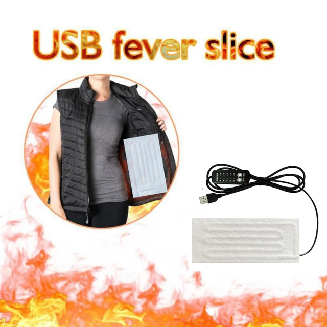 2024 New USB Heating Mat 5V Electric Heating Film Heater Pads for ​Vest Insoles Down for Jacket Winter Camping Warmer 2