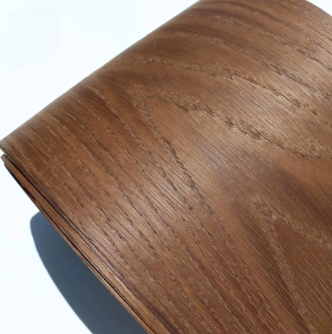 L:2.5meters Width:200mm T:0.25mm Technology New Smoked Oak Wood Veneer Engineered Wood Veneer l 2 5meters width 200mm thickness 0 5mm natural camphor pine pattern wood veneer house furniture wood craft decorative