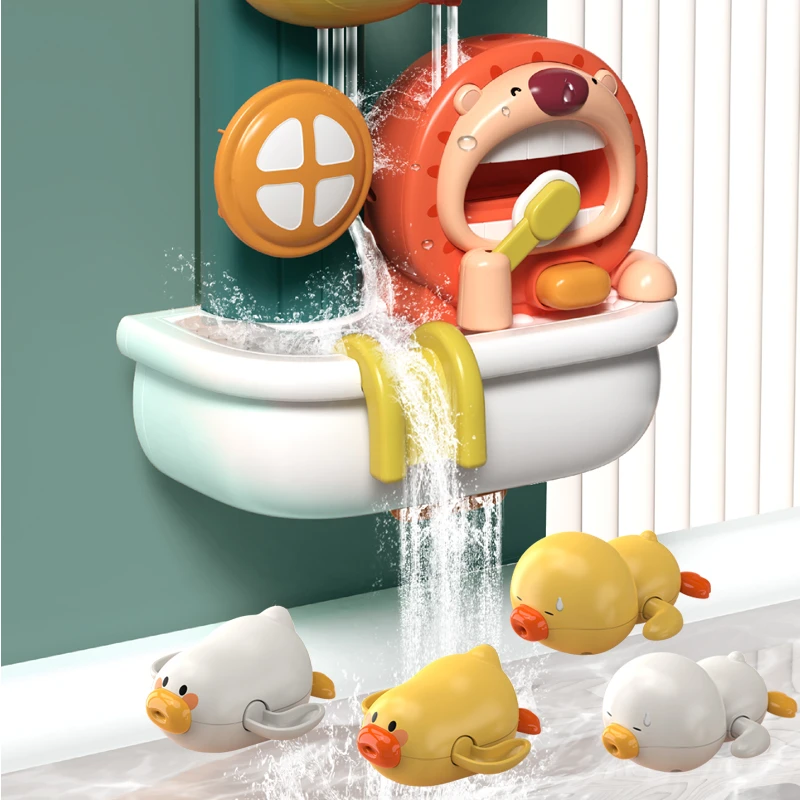 

Baby Bath Toys Children's Water-Playing Baby Shower Head Water-Spraying Bath Water-Playing Lion Bubble Rotary Table