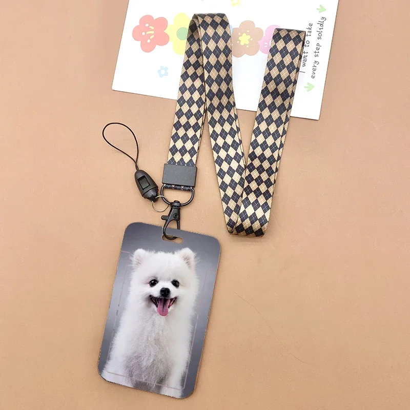 Versatile Animal Print Lanyard with ID Badge Holder & Charm