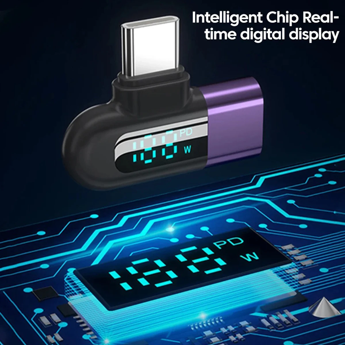타입 C to 타입 C 120W 6A 디지털 디스플레이 OTG 어댑터 고속 충전 USB C 케이블 어댑터 USB2.0 데이터 전송 커넥터 변환기