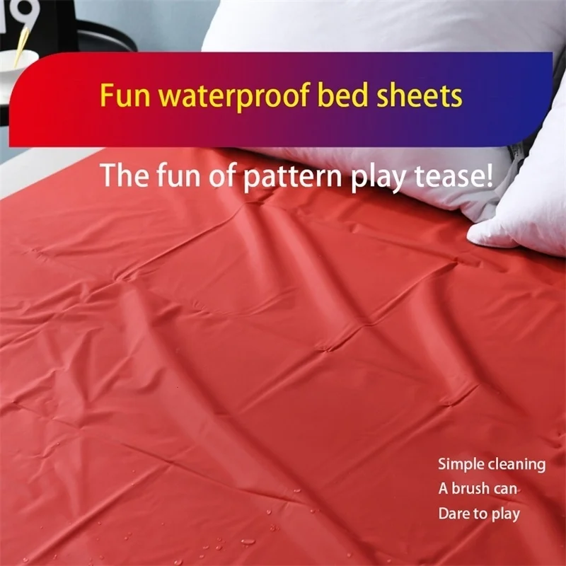 Sex Bed Sheets PVC Waterproof Fitted Cosplay Sheet Wet Mattress Plastic