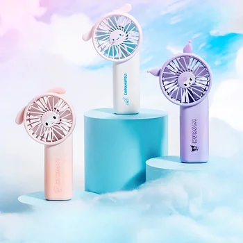 미니 카와이 산리오 마이 멜로디 쿠로미 시나모롤 미니 재미있는 귀여운 패션 만화, 휴대용 USB 충전 선풍기, 소녀 생일 선물, 신제품
