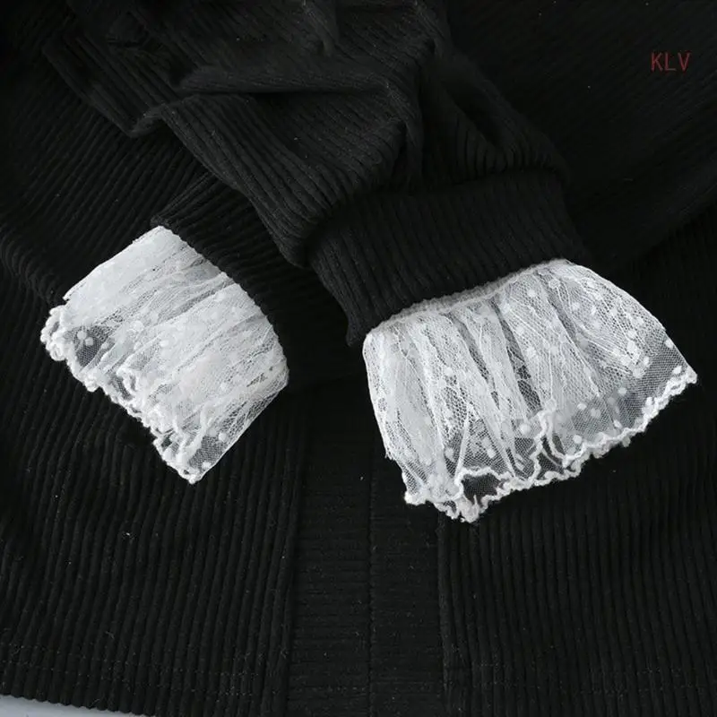 Faux Sleeves Decorative Sleeves Sweater Lace Cuff False Sleeves Cuff Extension Universal Size Easy Wear Arm Cover