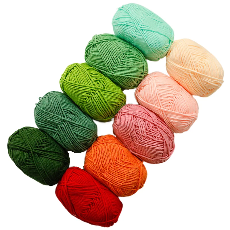 10Pcs Milk Cotton Knitting Yarn Soft Warm Yarn for Hand Knitting worsted crochet threads wool line for handmade 2