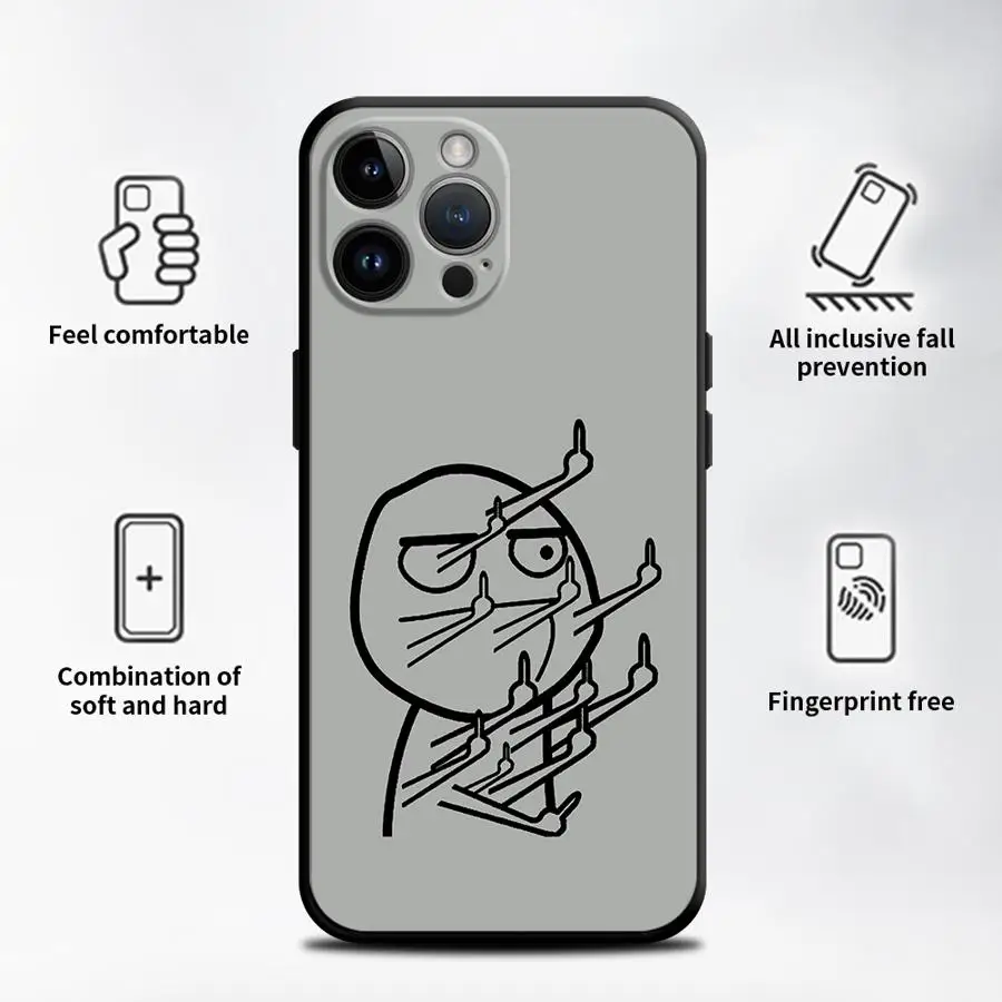 Black Soft Shell Cartoon Case with Funny Matchman Design