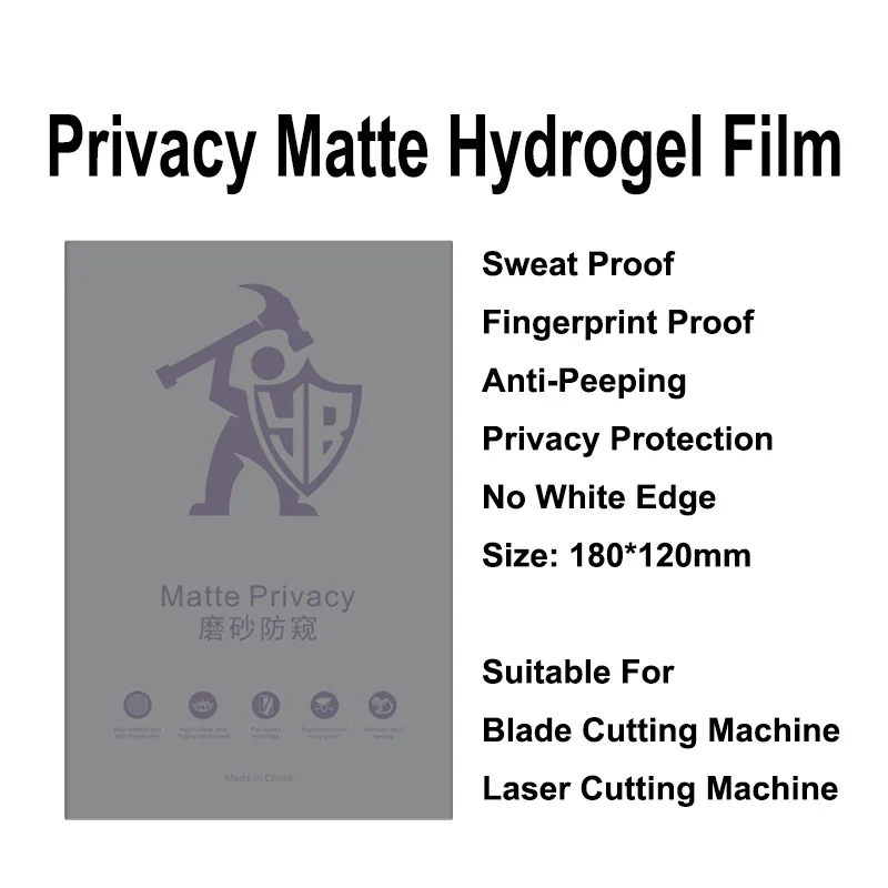 50pcs TPU Soft Hydrogel Film For Cutting Machine Plottter HD/Matte/Privacy Flexible Film For MobilePhone Curved Screen Protector