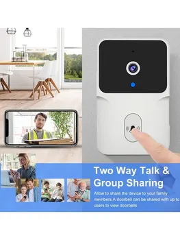 Дверной Звонок беспроводной с HD-камерой и ИК-датчиком движения