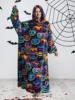 Plus Size Hoodies Women Halloween Cosplay Costume Wearable TV Blankets Pumpkin Halloween Oversized Pullovers Plus Size Clothing