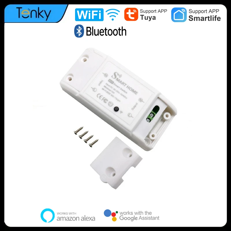 Tuya Bluetooth Wifi Smart Switch 10A Mini Smart Switch Wifi Realy Smart Life App Control Smart Home Funziona Con Alexa Google Home