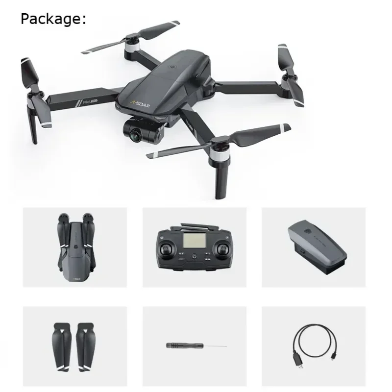 

RC Drone Quadcopter Toy New X19 RC GPS Drone w/ Brushless Motor 5G WiFi FPV 4K HD Camera Dual GPS Return Positioning Foldable