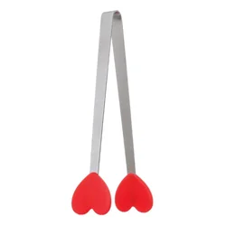 Silicone Stainless Steel Mini Snack Tongs with Non-Slip Handles (4)