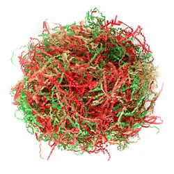 Radiant Rose Gold Metallic Glitter Raffia for Gift Box Filler and Craft Decor (Christmas color)
