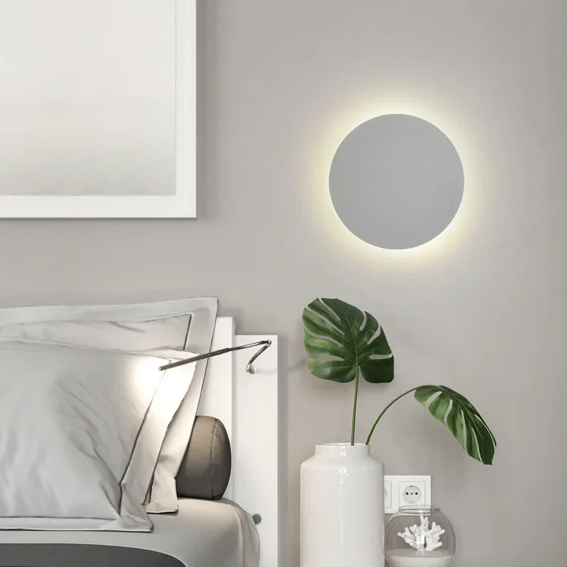 Modern Round Wall Lamp Bedroom Bedside Living Room Background Corridor Hallway Staircase Eclipse Light Led Sconce Lighting led wall lamp wall sconces light wall lamp