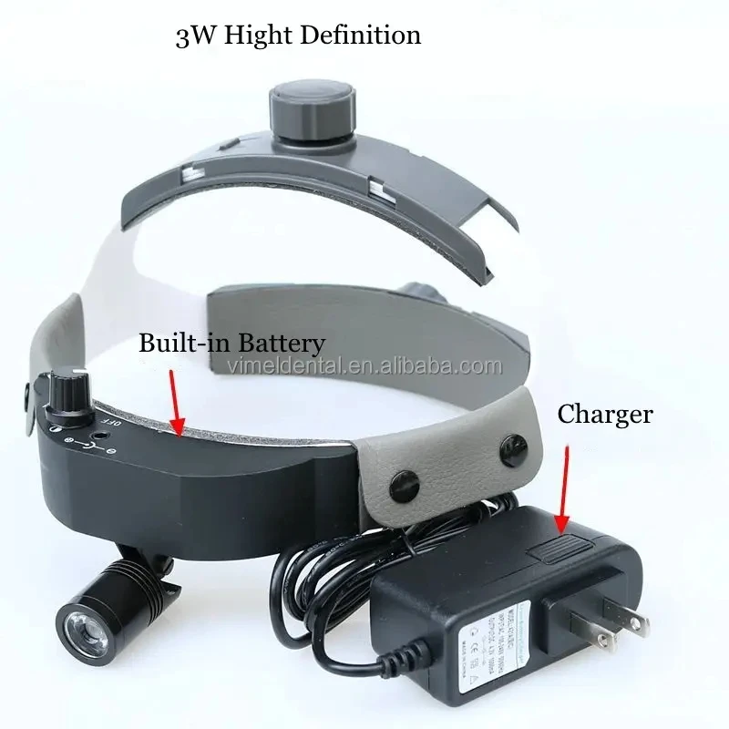 3 W medizinische Dental-LED-Kopflichtlampe, zahnärztliche HNO-Zahnlupen, chirurgischer Scheinwerfer