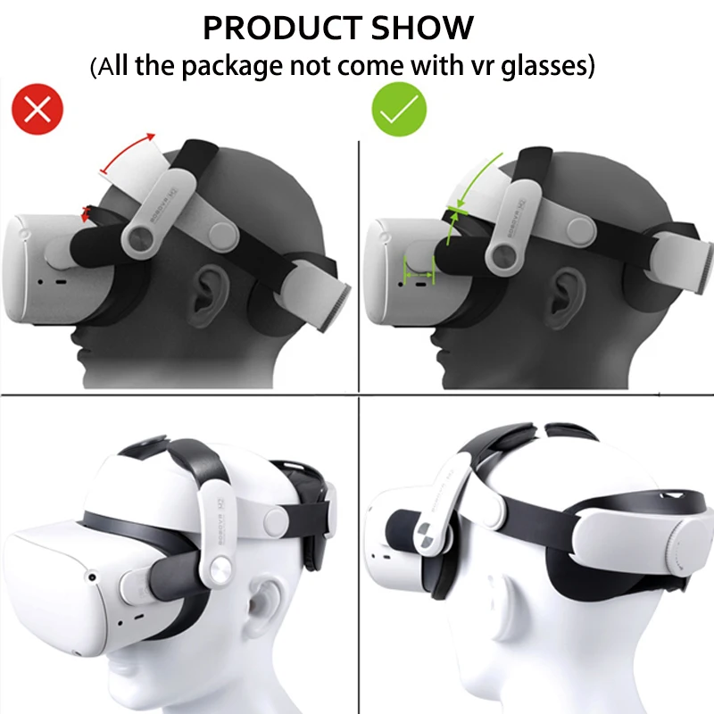 For Oculus Quest 2 Halo Strap Increase Supporting Force Virtual Reality Adjustable Head Strap For Meta Oculus Quest 2 Accessorie