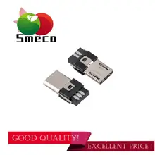  5pcs MICRO Plug MICRO 5P Mini USB Male Solder Wire Single Plug 