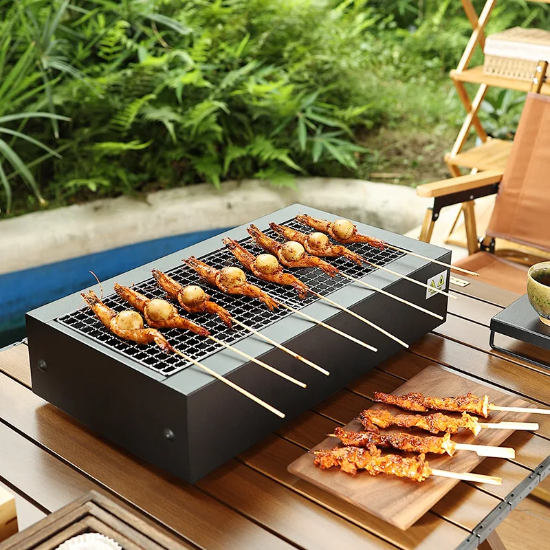 

1200W Outdoor Electric Charcoal Barbecue Grill Camping Barbecue Machine Smokeless Non stick Home Electric Grilling Stove 220V