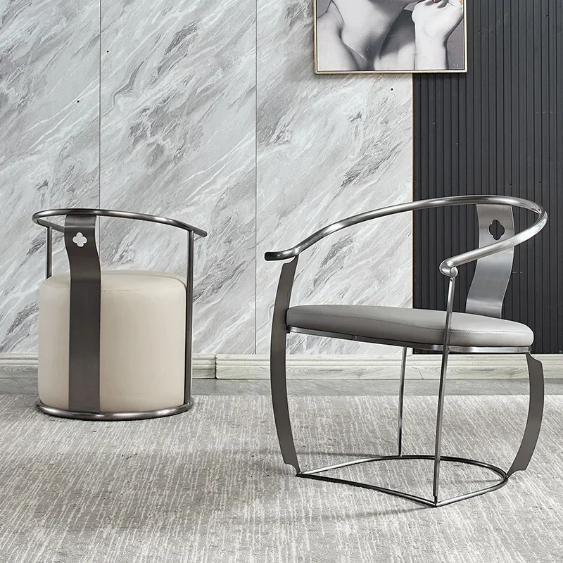 Living room chairs Modern Luxury High-back Chair Office Home Leisure Chair Bedroom Makeup Stool Tea Guest Table
