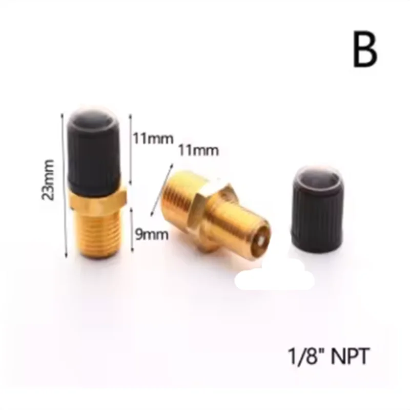 Brass Schrader Air Compressor Fill Valve with Dual NPT Options