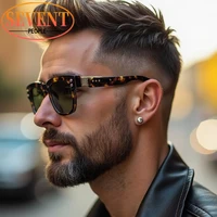 Lunettes de soleil polarisées carrées Steampunk pour hommes 2026 – Marque de luxe vintage surdimensionnée pour la conduite en extérieur – Lunettes classiques pour homme 4