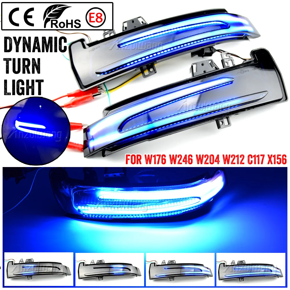 

LED Dynamic Turn Signal Light Side Mirror Lamp Blinker Indicator For Mercedes Benz W204 CLA A B C E S GLA GLK CLS W176 W212