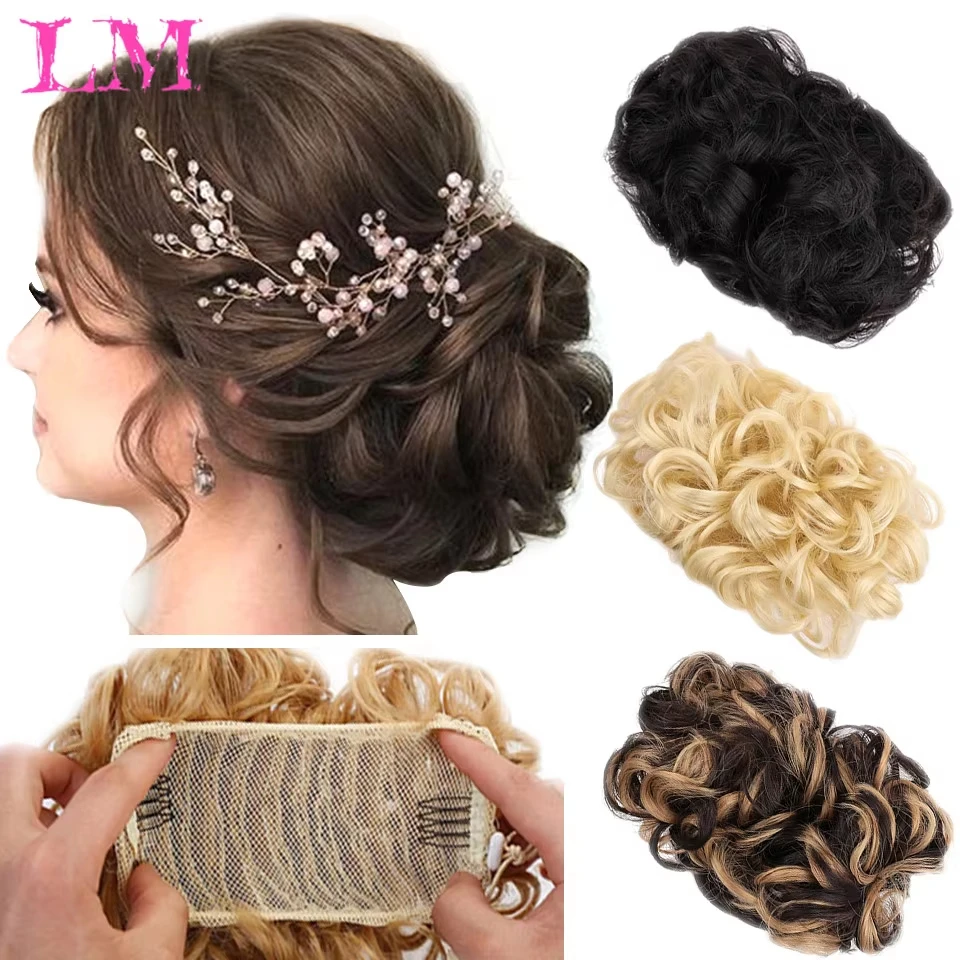 Synthetic Curly Hair Scrunchie Wrap for Women