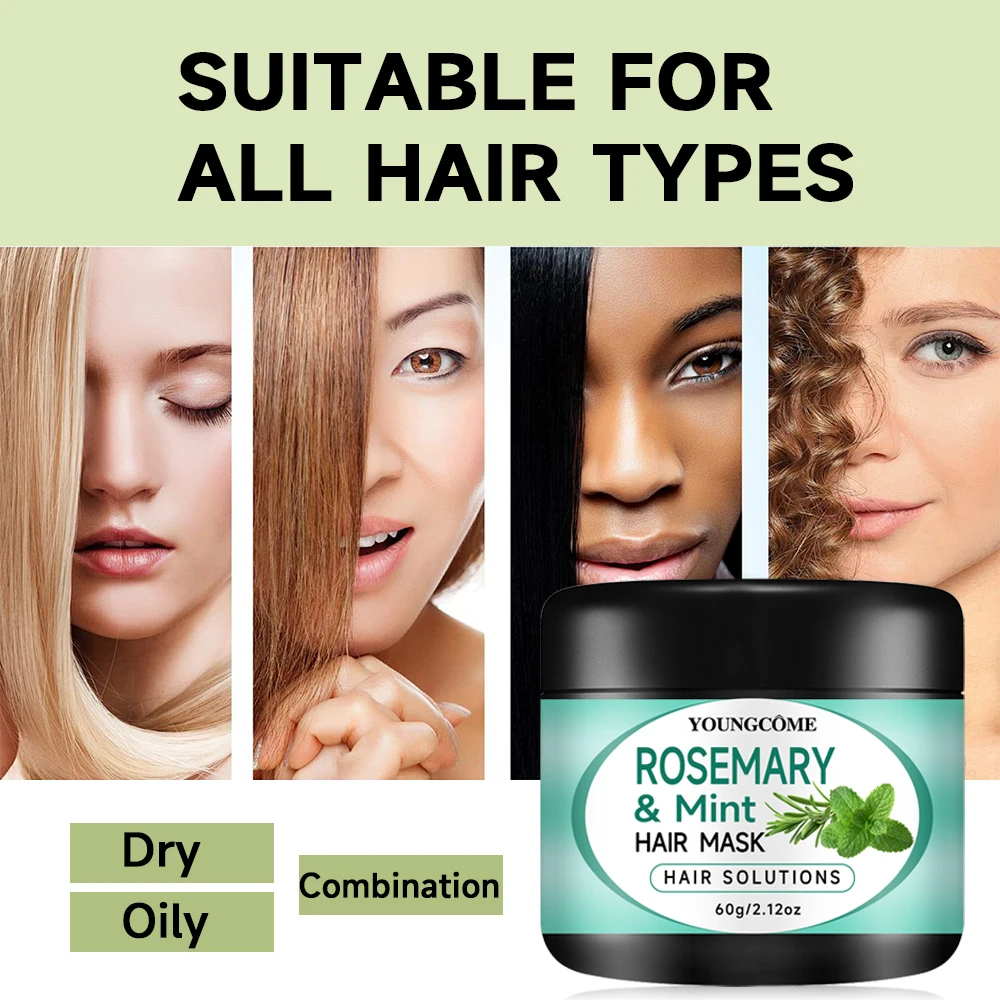 Rosemary Mint ESSENTIAL OIL and facial cream set Restore Soft Smooth Improve Dryness Repair Hair Damaged Improves Hair Line