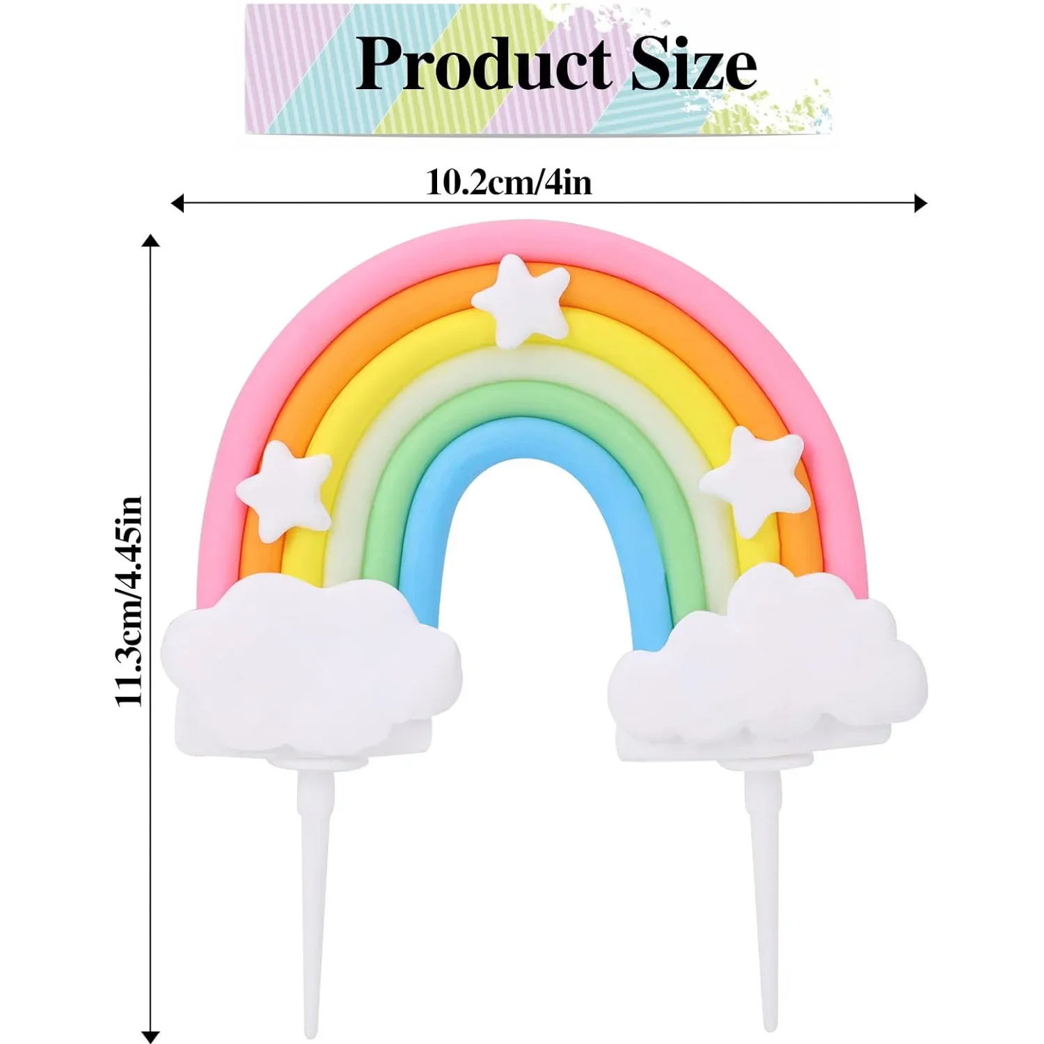 Décorations Cupcake Boules Arc-en-Ciel - Lot De 50 Pièces (2 Et 3 Cm) - Pour Gâteaux D'Anniversaire, Mariage, Fête