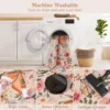 Machine Washable Rugs Soft Non Slip Pink Carpet for Living Room Butterfly Floral Print Floor Mat Bedroom Bedside Plush Rug Ковер 6