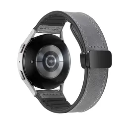 Bracciale con cinturino in pelle premium e silicone, regolabile